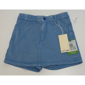 Small Cotton Skort Women  Love Trends Blue NEW Sustainable French Terry Mini